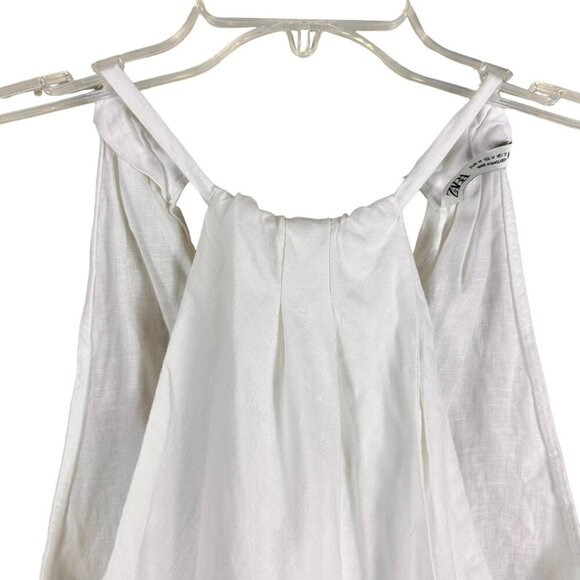 Zara White Halter Tank Top - Picture 4 of 10